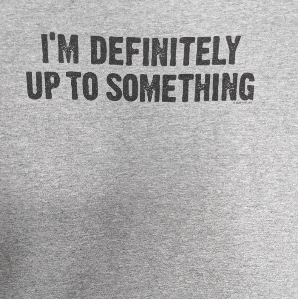Up to Something Gray T-shirt Unisex M